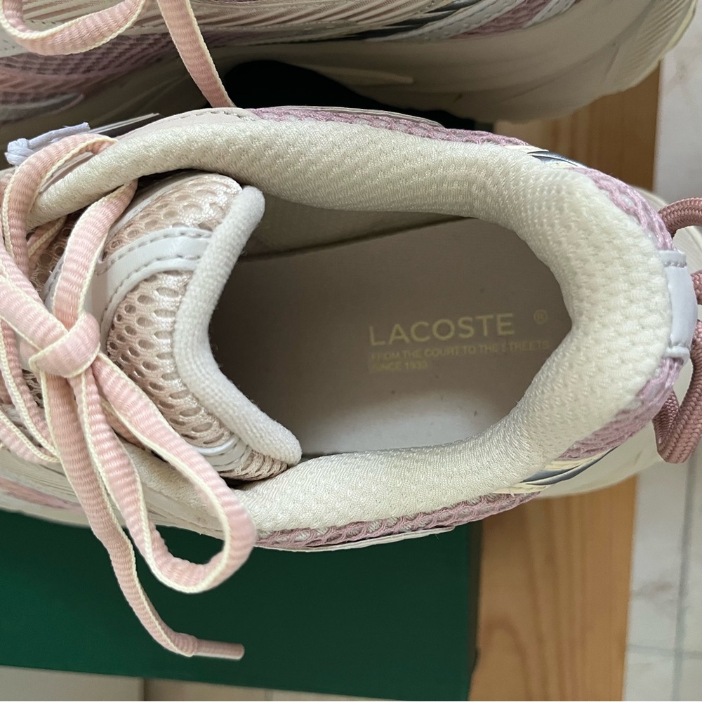 New Lacoste L003 Neo Shot Sneakers 125 1 SFA off white/light pink - Picture 8 of 11